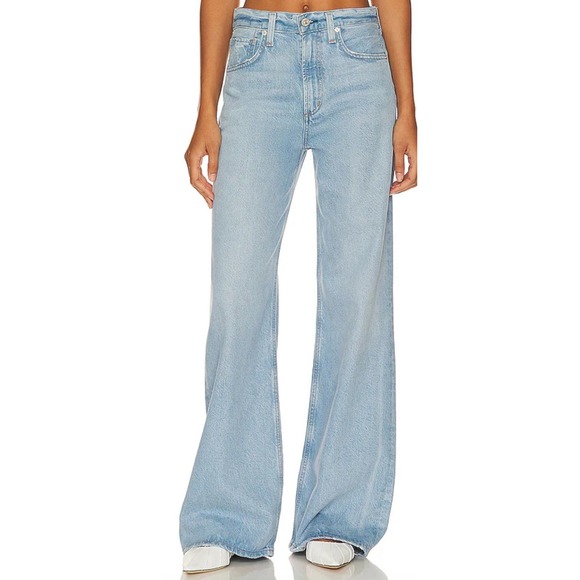 Citizens of Humanity Paloma Jeans Womens Blue Wide Leg High Rise Light Denim 23 - Picture 1 of 15